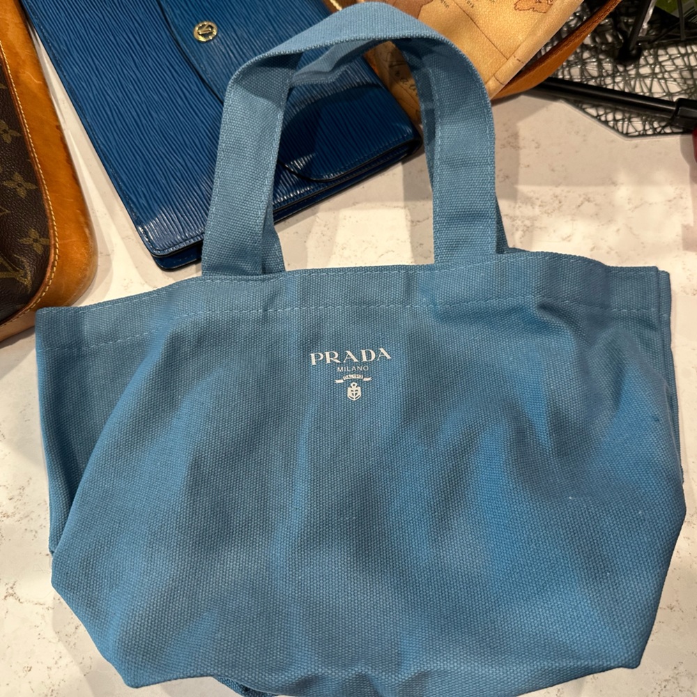 Blue Canvas Giveaway Tote. Was not sold to the market.